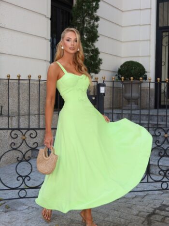 VESTIDO MIDI CALI VERDE MENTA