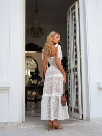 VESTIDO MIDI SEGOVIA OFF WHITE