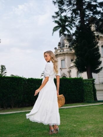 VESTIDO MIDI BRANCO SERENIDADE