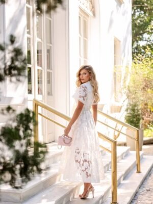 VESTIDO MIDI AMOR INFINITO OFF WHITE