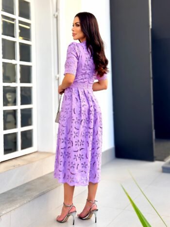 VESTIDO MIDI LAISE BULGARY LAVANDA