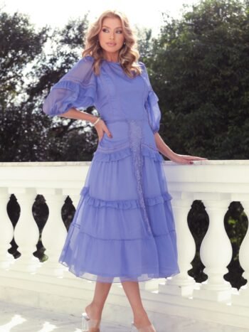 VESTIDO MIDI CHIFFON EXCLUSIVE LAVANDA