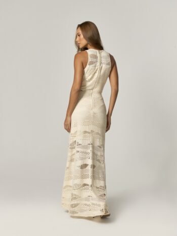 VESTIDO MAXI MIDI CROCHÊ VAZADO