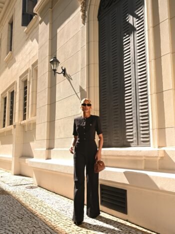 CONJUNTO DE TWEED NOIR CLASSIQUE