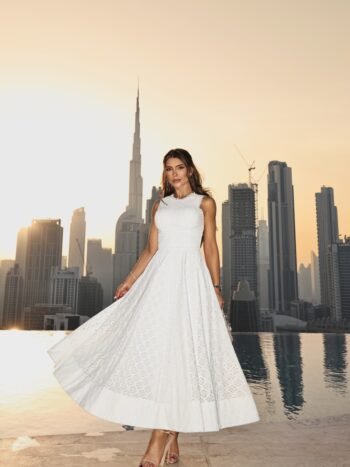Vestido Midi renda Grace Off White