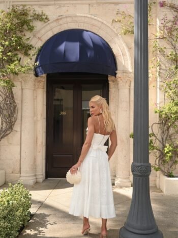 Vestido Midi Renda Off White Aurora