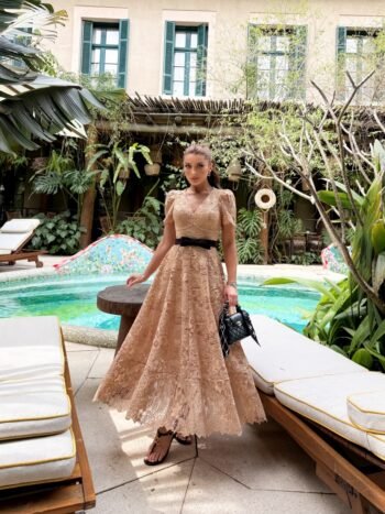 Vestido Midi Renda Isadora
