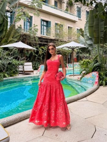 Vestido Maxi Midi Renda Fresh Fiorella