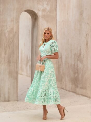 Vestido Midi Laise Verde Menta Fresh