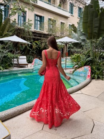 Vestido Maxi Midi Renda Fresh Fiorella