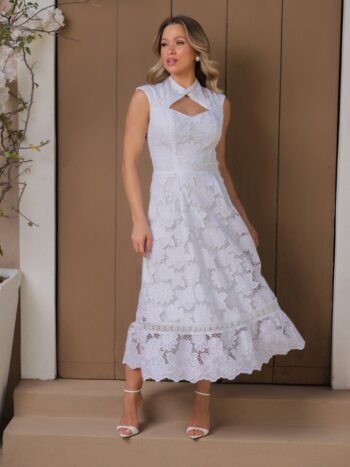 Vestido Midi Helena Off White