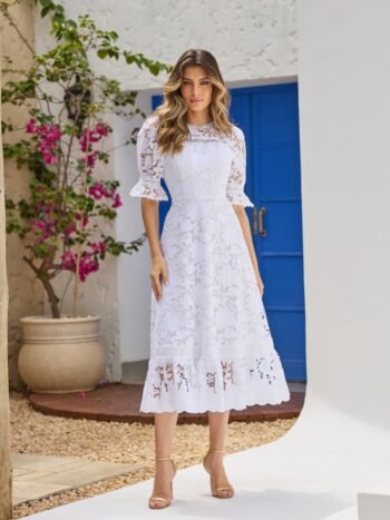 Vestido Midi em Laise Evelyn