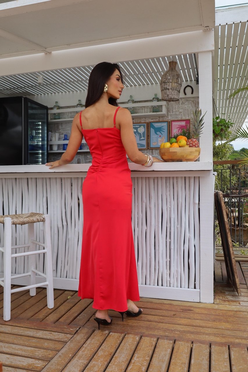 Vestido Midi Milene Vermelho - Imagem 8