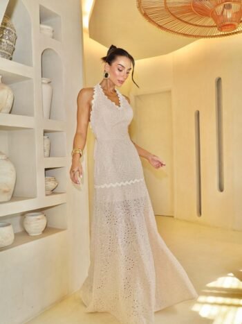 Vestido Longo Nataly Creme