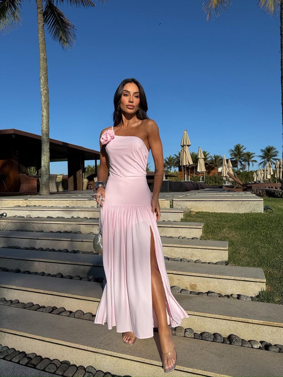 Vestido Midi Rosa Manoela - Imagem 4