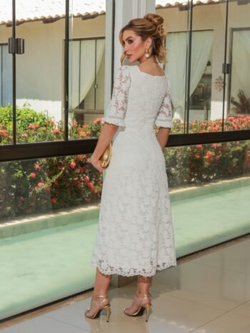 Vestido Midi Mariana Off White