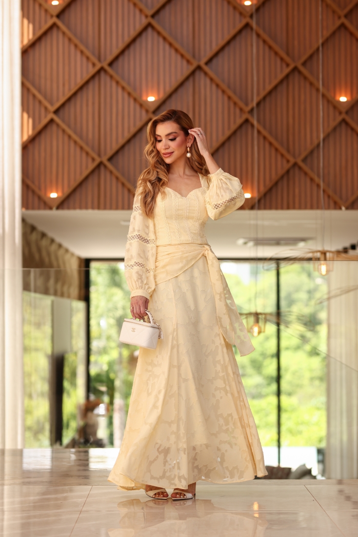 Conjunto Longo Lena Amarelo