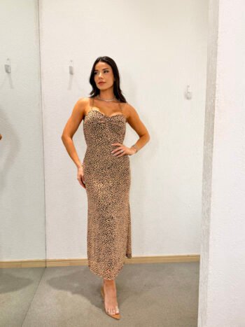 Vestido Midi Mina Animal Print