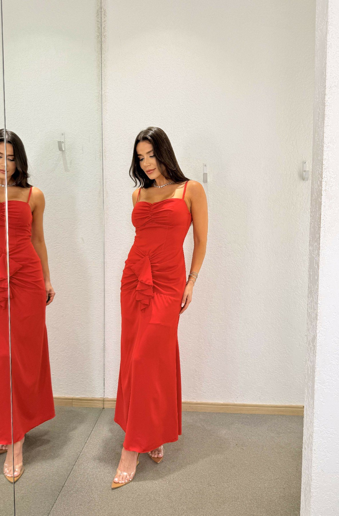 Vestido Midi Milene Vermelho - Imagem 4