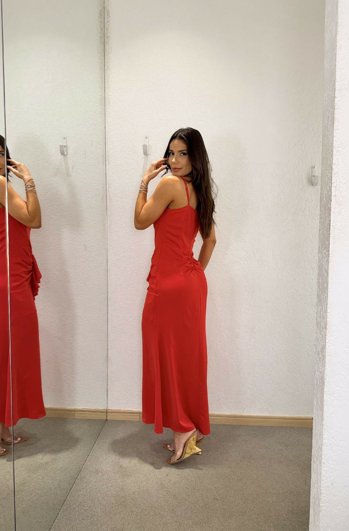 Vestido Midi Milene Vermelho - Imagem 2
