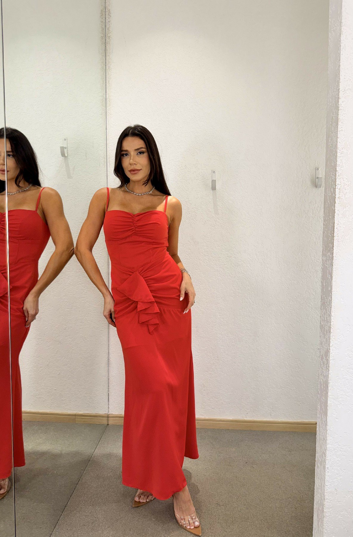 Vestido Midi Milene Vermelho - Imagem 3