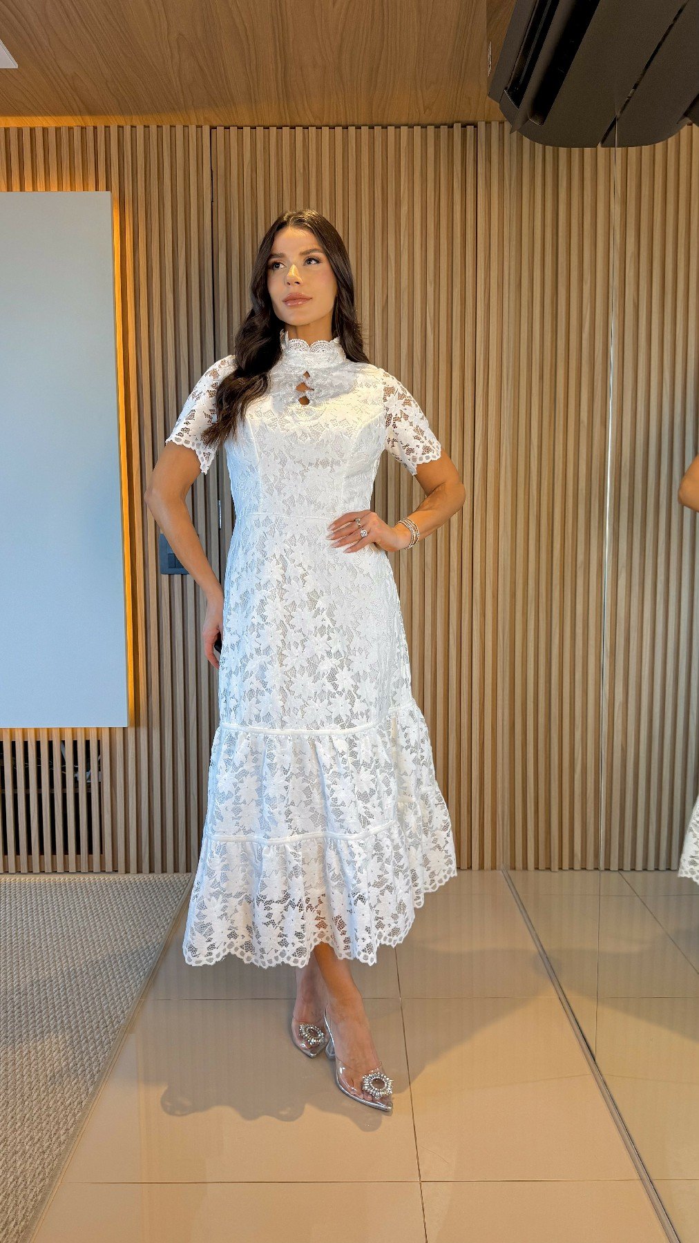 Vestido Midi Maria Off White