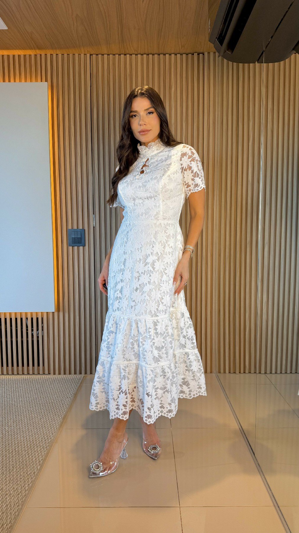 Vestido Midi Maria Off White - Imagem 5