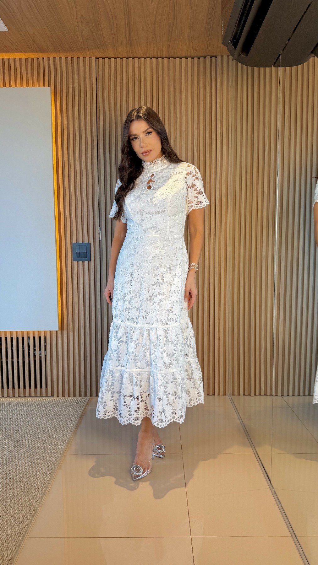 Vestido Midi Maria Off White - Imagem 4