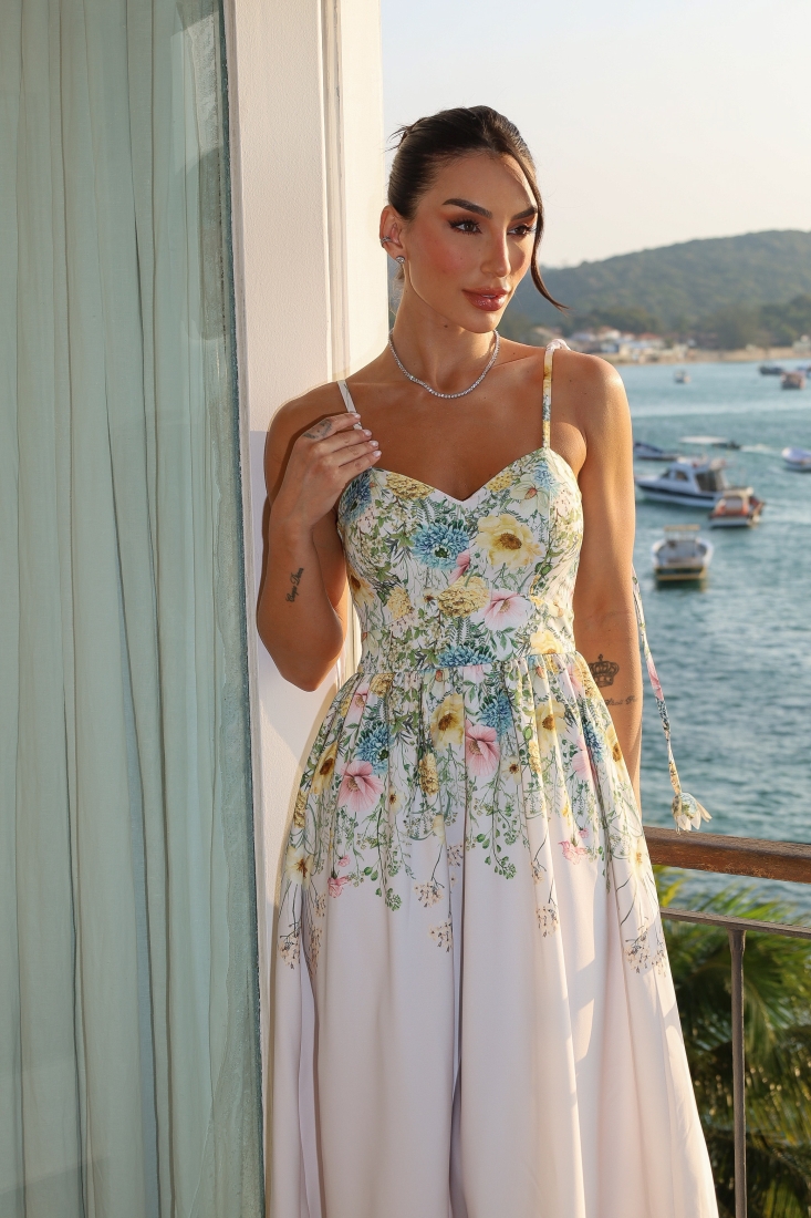 Vestido Midi Estampa Floral - Imagem 4
