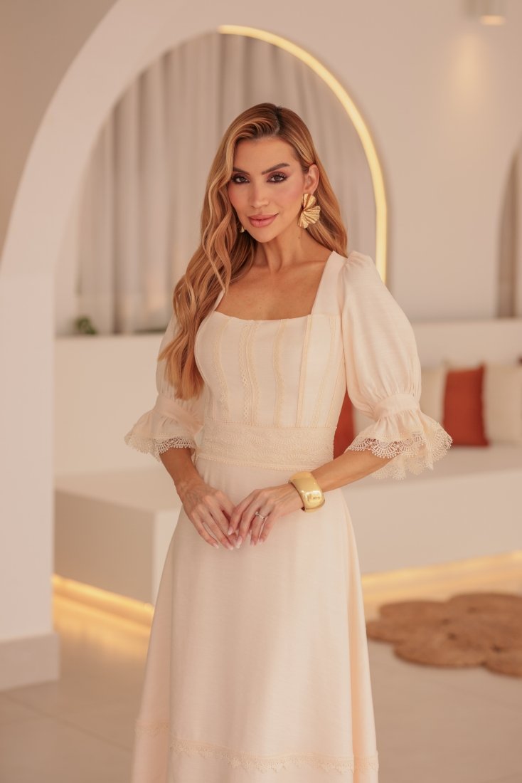 Vestido Midi Poliana Vanila - Imagem 4