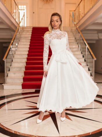 Vestido Íris Guippir e Laço