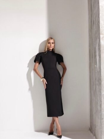 Vestido Midi Alfaiataria Premium Off Preto