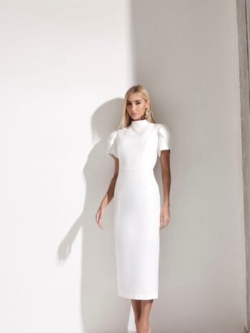 Vestido Midi Alfaiataria Premium Off White