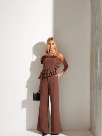 Conjunto Top e Calça Luna Marrom