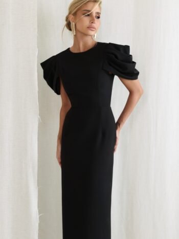 Vestido Maxi Midi Teodora Preto