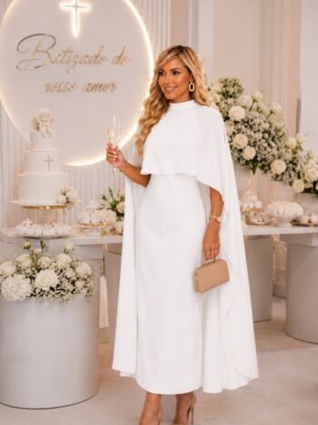 Vestido Maxi Midi Celine Off White
