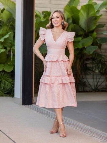 Vestido Midi Laise Rosa Maiara