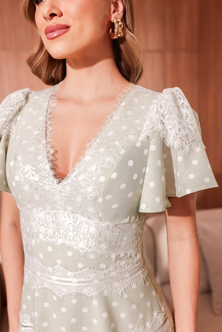 Vestido Midi Verde Adriana - Imagem 4