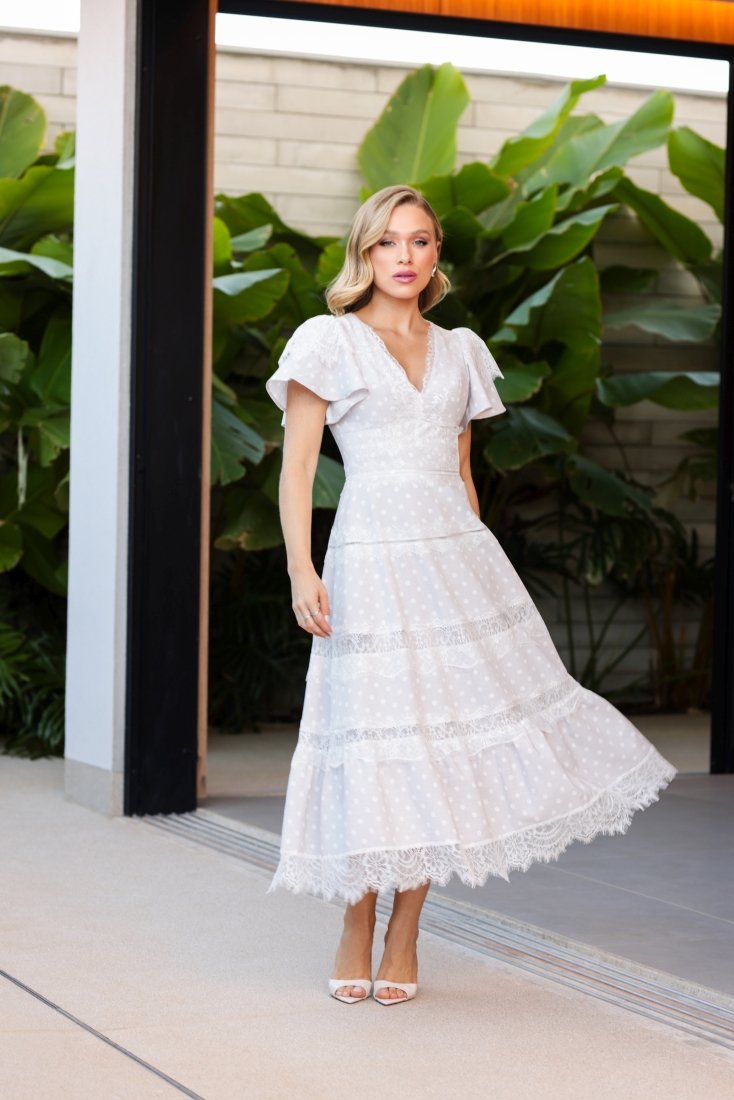 Vestido Midi Cinza Adriana - Imagem 6