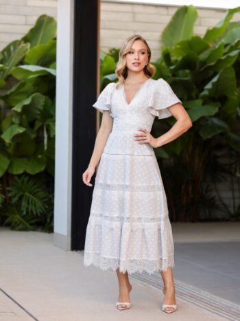 Vestido Midi Cinza Adriana