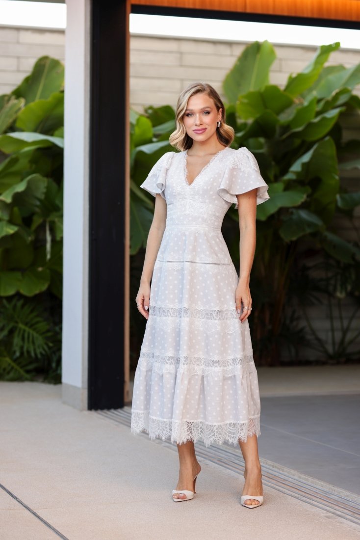 Vestido Midi Cinza Adriana - Imagem 5