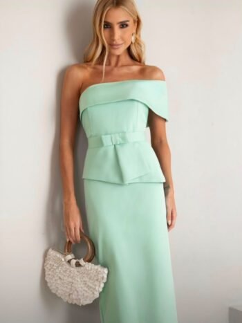 Vestido Midi Verde Água Ashley
