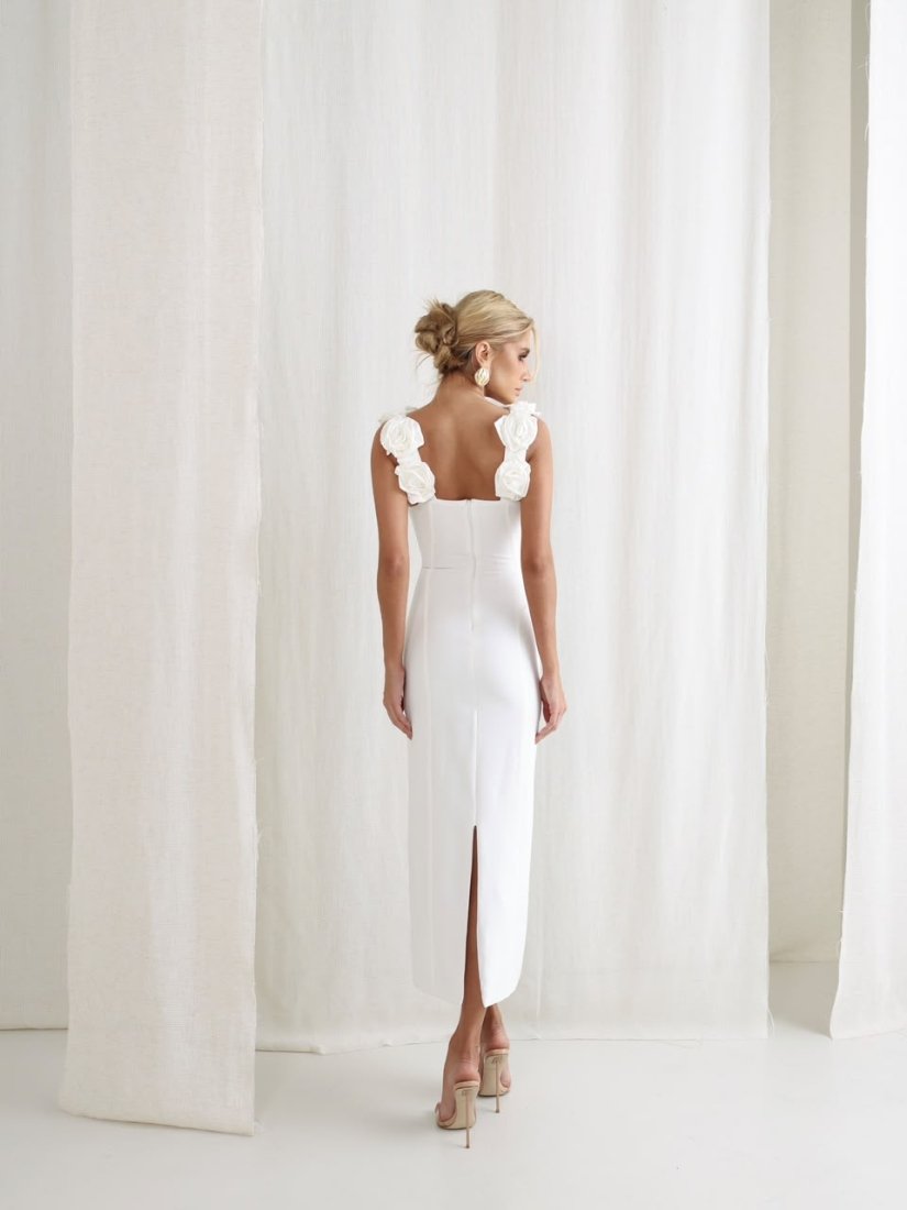 Vestido Midi Rosy Off White - Imagem 2