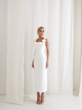 Vestido Midi Rosy Off White