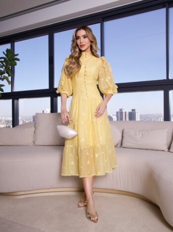 Vestido Midi Sônia Amarelo