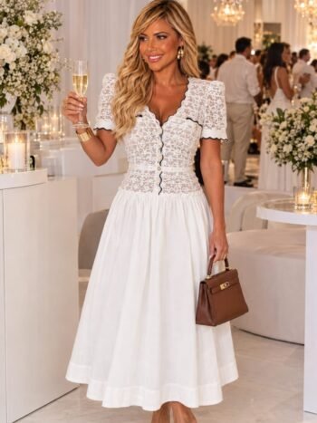 Vestido Renda Claud Off White