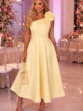 Vestido Midi Aurora Amarelo
