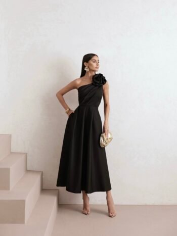 Vestido Midi Aurora Preto