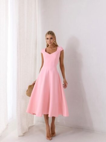 Vestido Midi Julieta Rosa