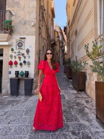 Vestido Longo Laise Vermelho